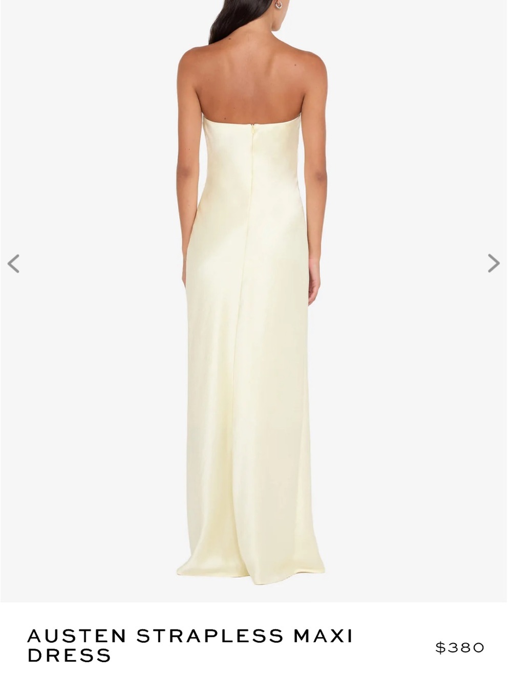 Austen Strapless Maxi Dress - Ice Yellow - Picture 3 of 6
